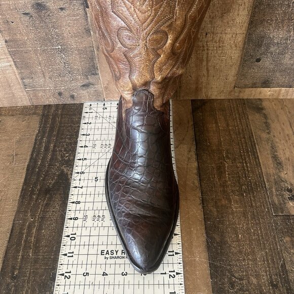 Dan Post Vintage Alligator Western Cowboy Boots Mens 11 D - Picture 7 of 12